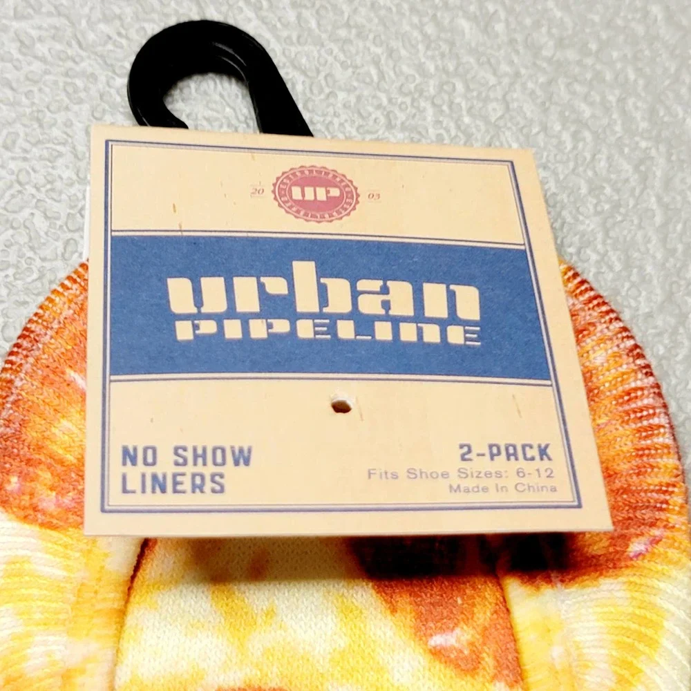 Urban Pipeline Pizza No Show Liners Socks - Size 6-12‎
